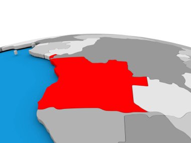 Angola kırmızı küre üzerinde