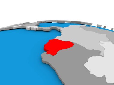 Ekvator üzerinde küre kırmızı