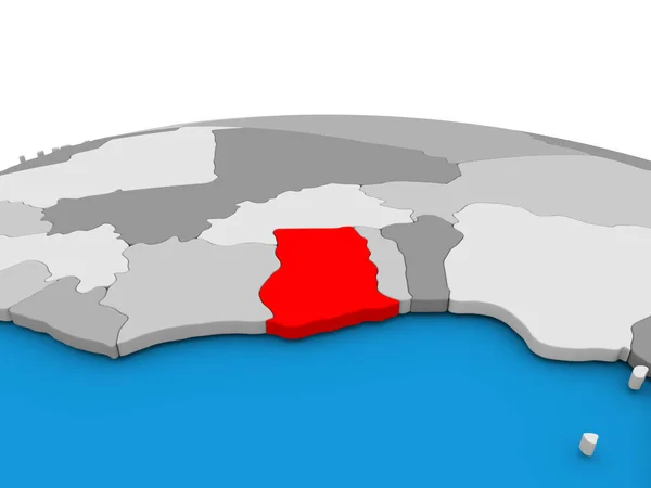 Ghana på Globen i rött — Stockfoto