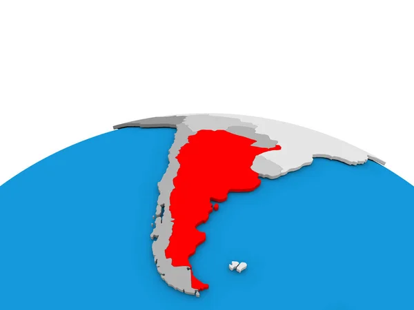 Argentina på Globen i rött — Stockfoto