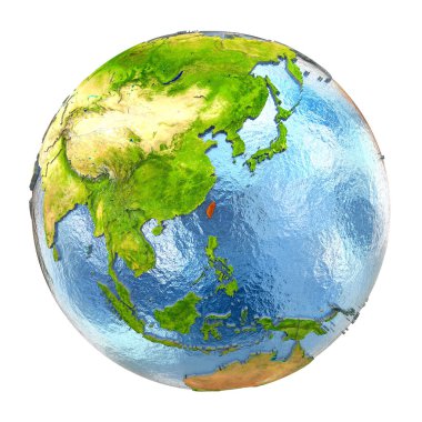 Tayvan kırmızı tam yeryüzünde