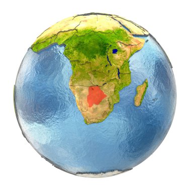 Botsvana tam dünya üzerindeki kırmızı