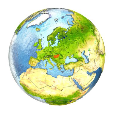 Macaristan tam dünya üzerindeki kırmızı