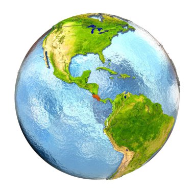 Kosta Rika tam dünya üzerindeki kırmızı