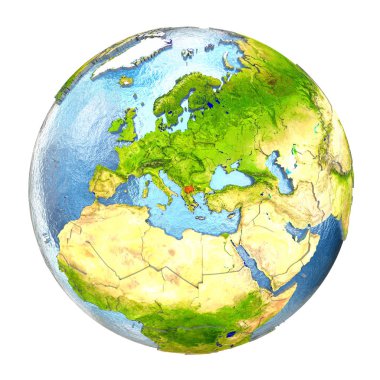 Kırmızı tam Dünya'nda Makedonya Cumhuriyeti