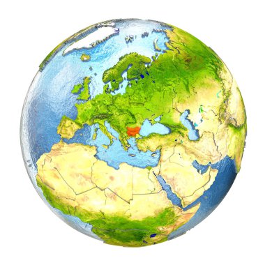 Bulgaristan tam dünya üzerindeki kırmızı