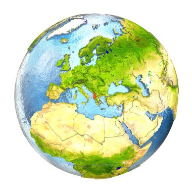 Kırmızı tam Dünya'nda Arnavutluk