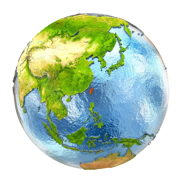 Tayvan kırmızı tam yeryüzünde