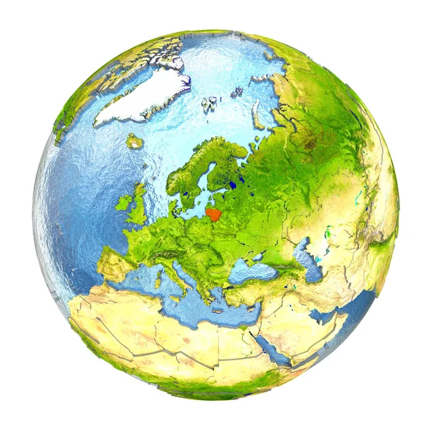Litvánia a teljes föld piros — Stock Fotó