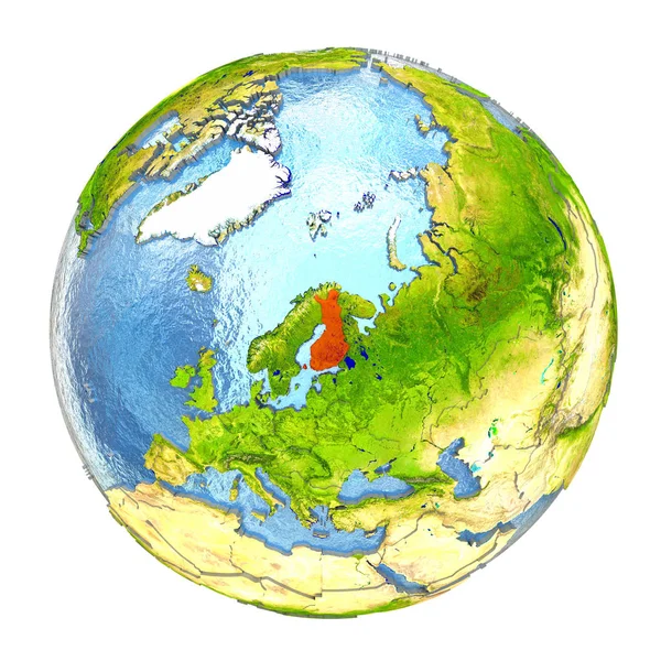 Finnország a teljes föld piros — Stock Fotó