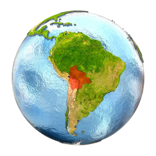 完全な地球の赤でボリビア — ストック写真