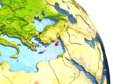 Kıbrıs kırmızı yeryüzünde