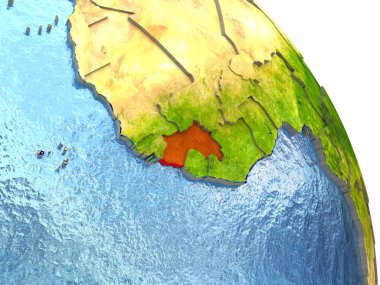 Gine kırmızı yeryüzünde