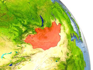 Moğolistan kırmızı yeryüzünde