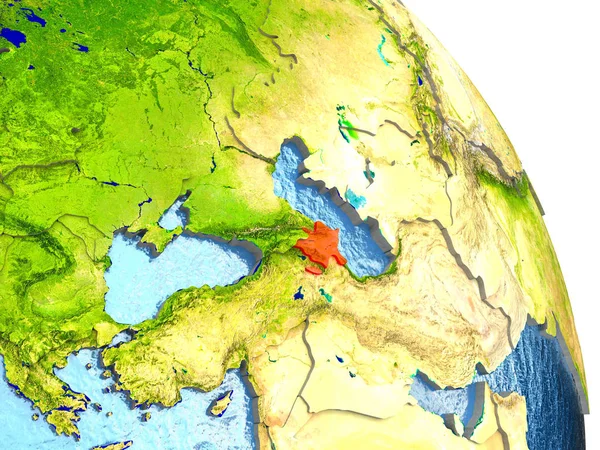 Azerbaijão na Terra em vermelho — Fotografia de Stock
