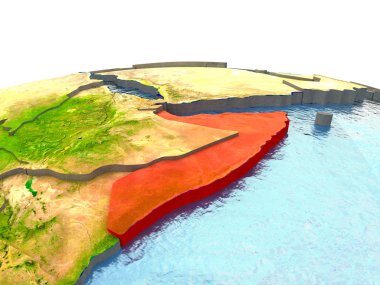 Somali kırmızı yeryüzünde