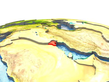 Kuveyt kırmızı yeryüzünde