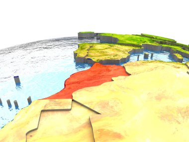 Fas kırmızı yeryüzünde