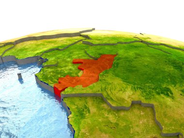 Kongo kırmızı yeryüzünde