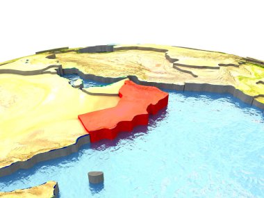 Umman kırmızı yeryüzünde