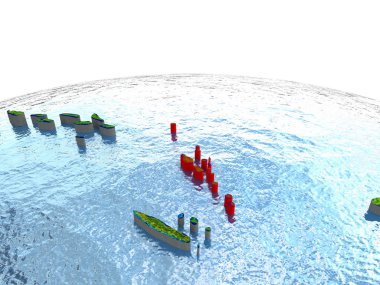 Vanuatu kırmızı yeryüzünde