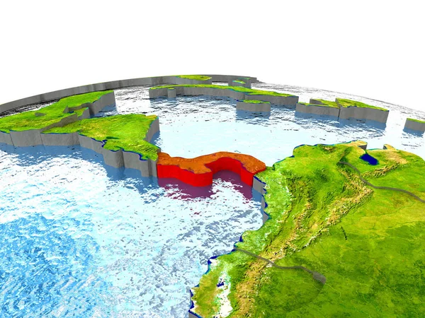 Panama kırmızı yeryüzünde