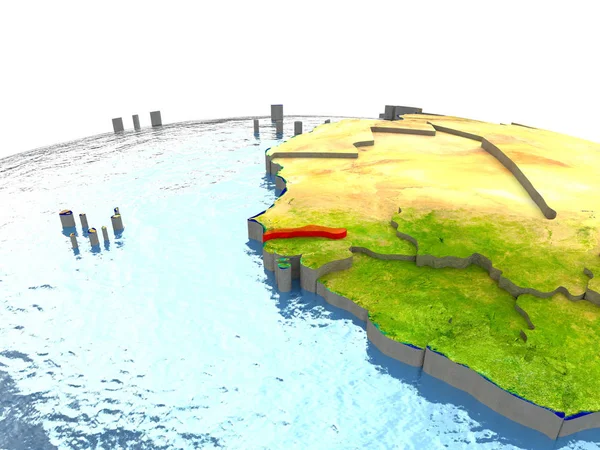 Gambiya kırmızı yeryüzünde