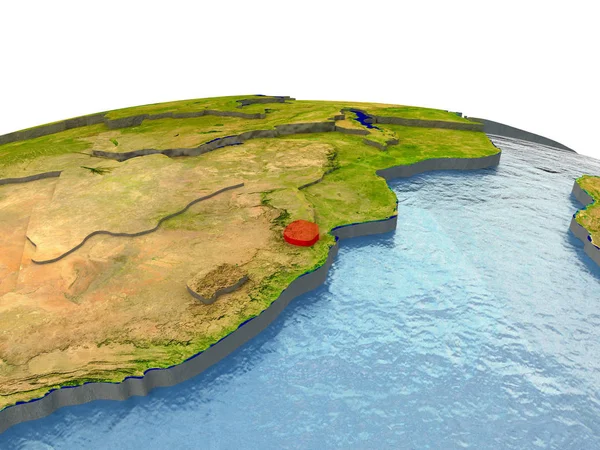 Svaziland kırmızı yeryüzünde