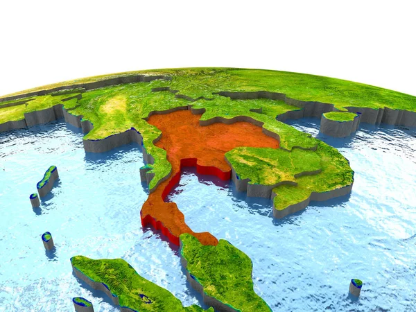 Tayland Kırmızı yeryüzünde