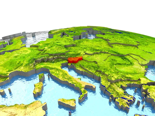 Slovenya kırmızı yeryüzünde