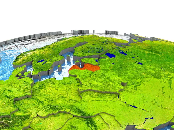 Letonya kırmızı yeryüzünde