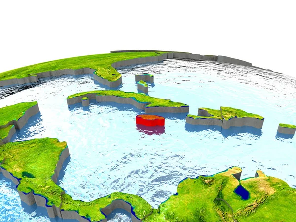 Jamaika kırmızı yeryüzünde