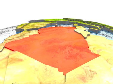 Cezayir kırmızı yeryüzünde