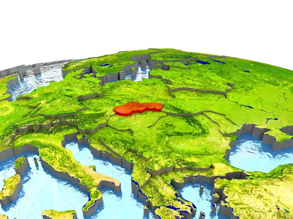斯洛伐克在红地球上 — 图库照片