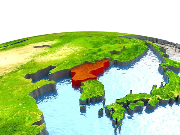 Kuzey Kore kırmızı yeryüzünde