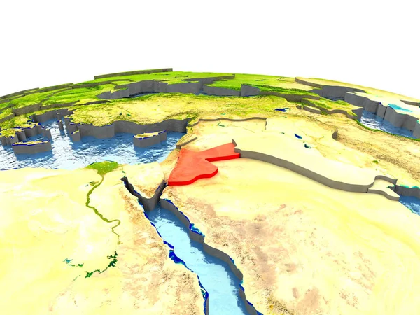 Jordan kırmızı yeryüzünde