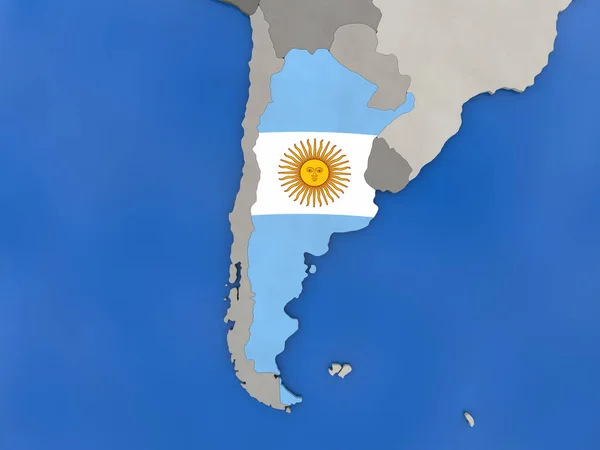 世界中でアルゼンチン — ストック写真