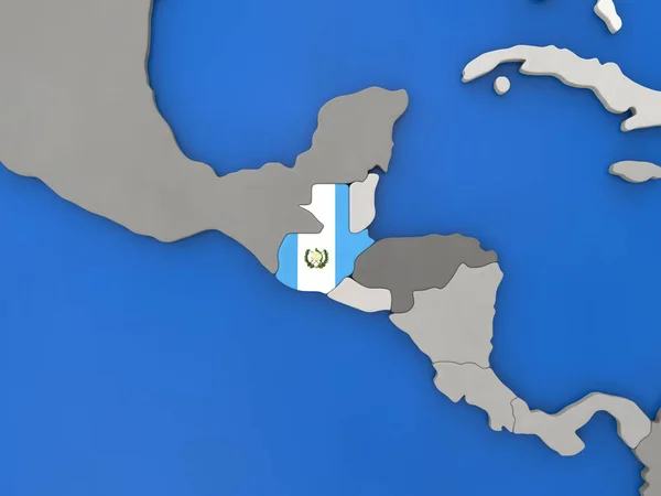 Guatemala auf dem Globus — Stockfoto