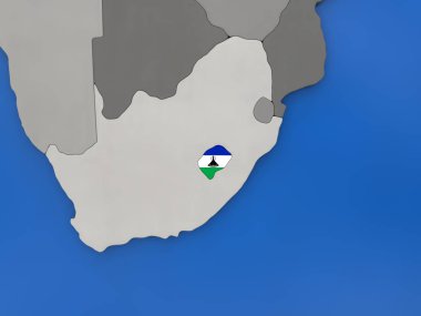 Lesotho dünya üzerinde