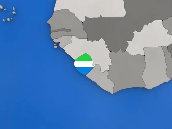 Sierra Leone-i, a globe — Stock Fotó