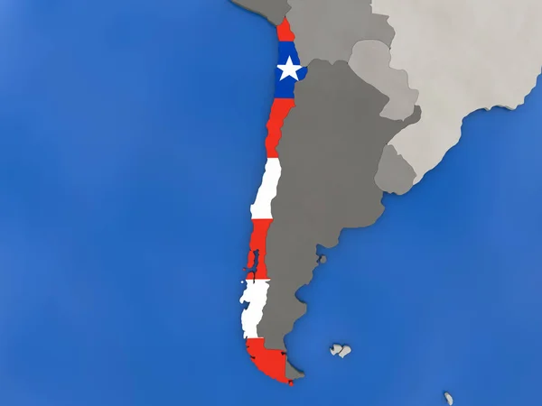 Chili auf dem Globus — Stockfoto