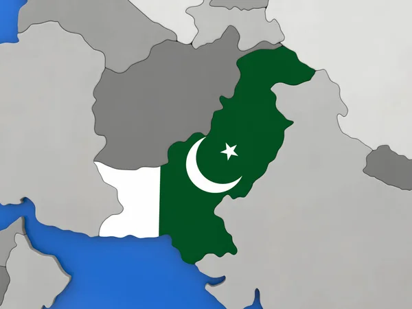 Pakistan auf dem Globus — Stockfoto
