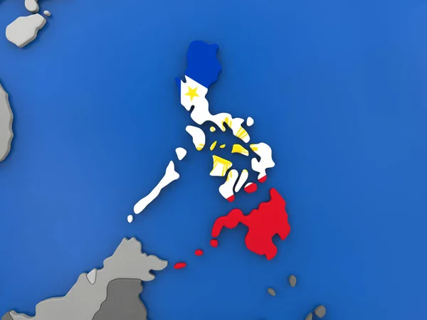 Filipinas no globo — Fotografia de Stock