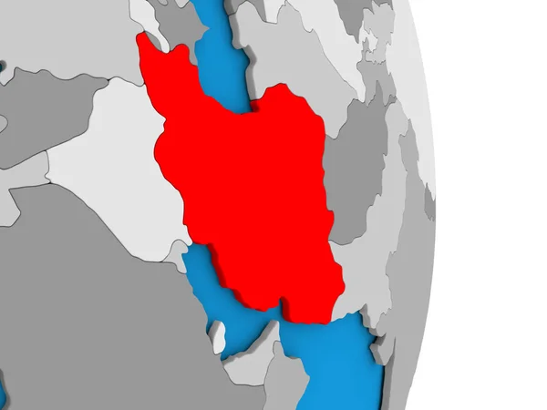 Iran sul globo — Foto Stock