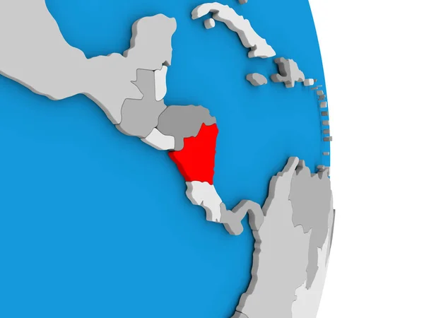 Nicaragua on globe — Stock Photo, Image