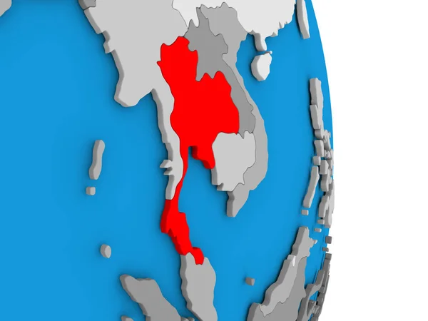 Thailand auf dem Globus — Stockfoto