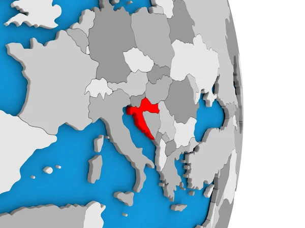 Hırvatistan dünya üzerinde — Stok fotoğraf