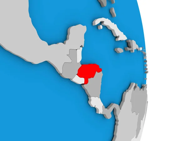 Honduras auf globus — Stockfoto