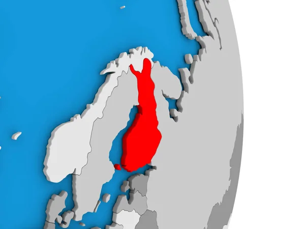 Finnland auf dem Globus — Stockfoto