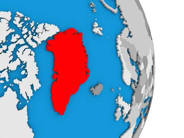 Groenlandia en el mundo — Foto de Stock